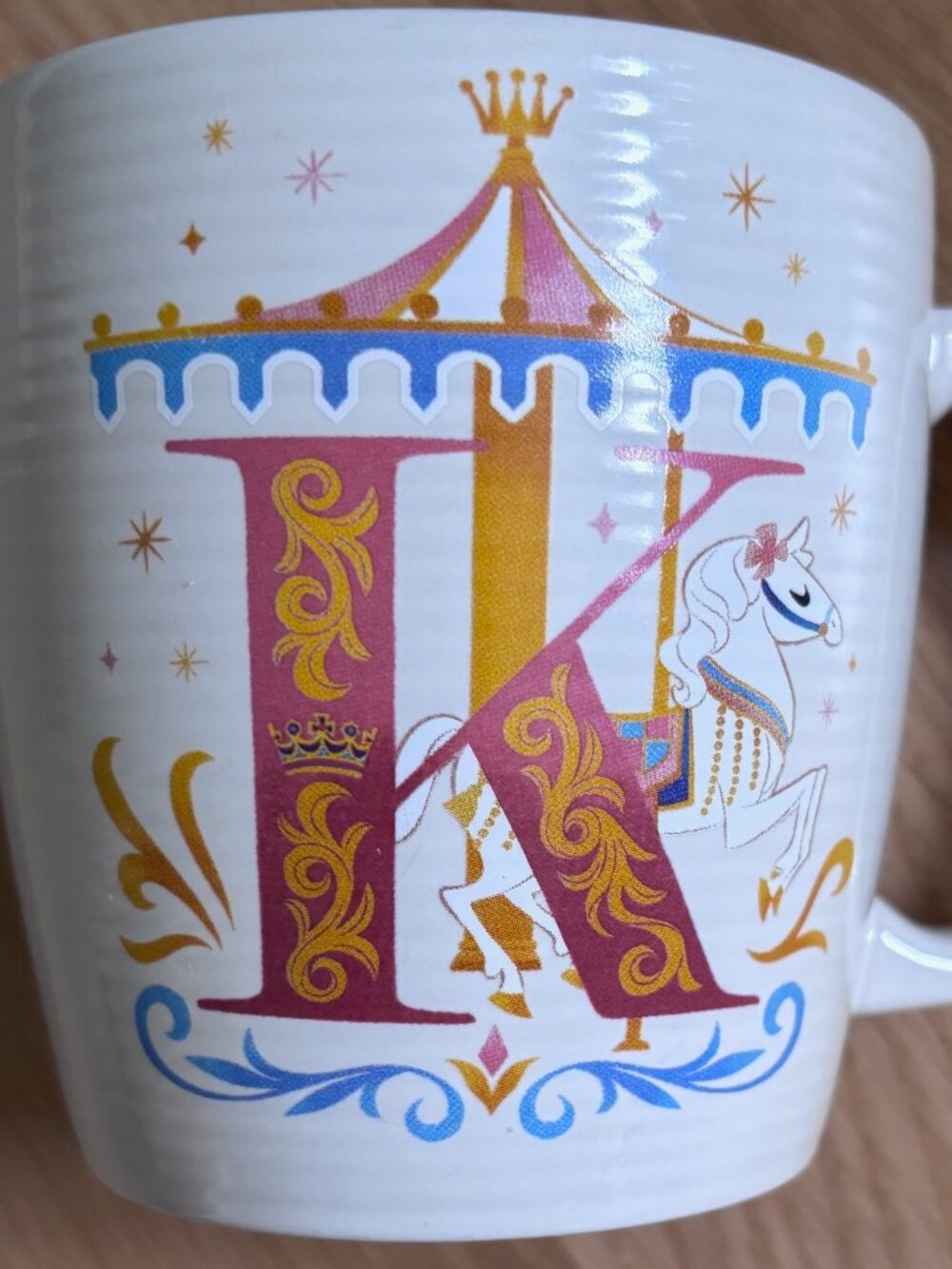 "K" Is For King Arthur Carousel - Disney Mug